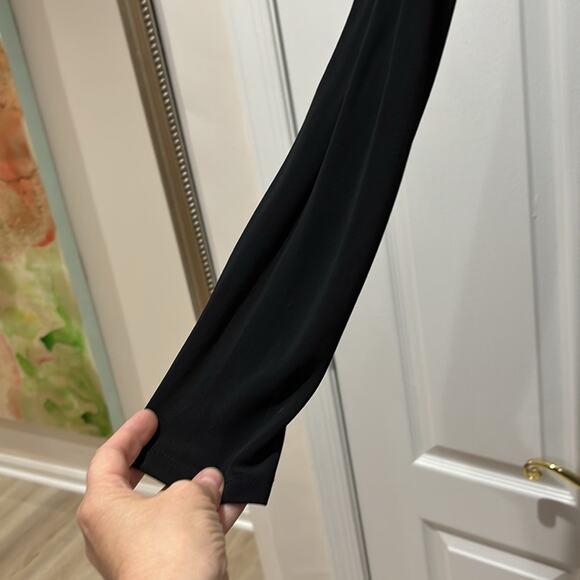 Michael Kors 10 black long sleeve v neck dress midi length nwt vintage 90’s y2k - Picture 5 of 8